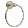Moen Preston Collection Spot Resist Brushed Nickel 7-inch Bathroom Hand Towel Ring, Wall Mounted Towel Hanger, DN8486BN