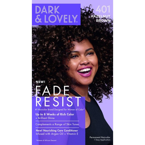 Dark & Lovely Dark And Lovely Hair Color Fade Resist 401 [Hazelnut Brown] (Pack of 3)