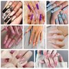 Nail Forms 200PCS, Acrylic Nail Forms for Nail Extension Tips, Long Nail Forms for Acrylic Nails, Thick Professional Nail Art Tips Extension Forms Manicure Tool DIY Home Salon Supplies (01-Butterfly)