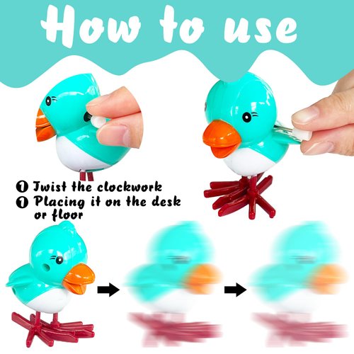 Baaxxango 24 Pcs Wind Up Toys Assorted Animals Bulk Flipping Walking Jumping Clockwork Toy,Wind Up Animal Party Favors Toy for Birthday Birthday Party Favors,Classroom Prizes,Treasure Box