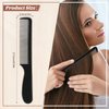 Kritkin 100 Pcs Combs Bulk Individually Wrapped Disposable Comb Long Handle Plastic Comb for Homeless Hotel Shelter Charity Church Travel Hair Accessories, Black