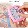 Secura 60-Minute Visual Timer, Silent Study Timer for Kids and Adults, Time Clocks, Time Management Countdown Timer for Teaching (Pink)