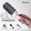 Bombshell Ceramic Round Brush — Pro Ultra Ceramic Thermal Round Hair Brush with Rubber Handle, Round Brush for Blow Drying, Curling, and Styling 1.7"
