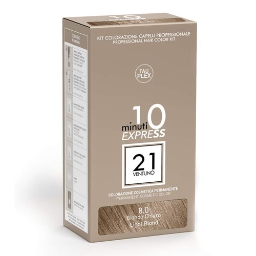 21 Perfect - Professional Hair Color Kit - Permanent Cosmetic Color Light Blond 8.0