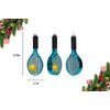 2 Count Glass Tennis Racket Racquet with Ball Christmas Ornaments for Christmas Tree