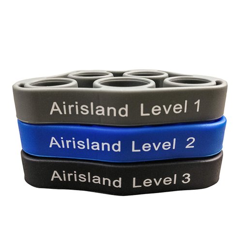 Airisland Finger Stretcher Hand Resistance Bands Hand Extensor Exerciser Finger Grip Strengthener Strength Trainer Gripper Set for Arthritis Carpal Tunnel Exercise Guitar and Rock Climbing 3pcs