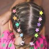YISSION Mini Hair Clips Set - 80Pcs Tiny Flower and Butterfly Clips for Hair Accessories, 90s Pastel Colors, with Box Package for Girls and Women