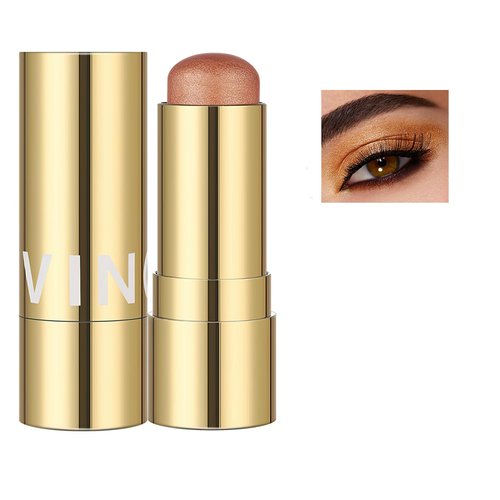 MIELIKKI Cream Eyeshadow Stick, Eye Shadow Pen, Shades with Highlighter Sticks & Blush Sticks, Long Lasting, Waterproof, Matte Finish, Eyeshadow #04