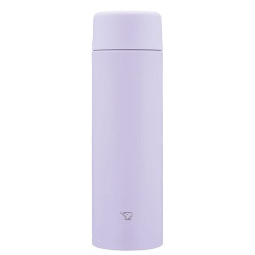 Zojirushi Mahobin Water Bottle, Seamless 16.9 fl oz (480 ml), Screw, Stainless Steel Mug, Lilac Purple, Integrated Strings and Washer, Easy to Clean, 2 Pieces Only Wash SM-ZB48-VM