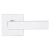 Kwikset Singapore Interior Passage Door Handle, Lever For Closet and Hallway Doors, Reversible Non-Locking Handle Lever, Polished Chrome
