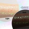 Wugbc 2Pcs Body Glitter Gel Stick,Face Rave Hair Accessories, Holographic Makeup Festival Mermaid Shimmer Chameleon Sequins Sparkling for Women Singer Concerts Disco Party Glitter, White