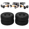 FastUU RC Car Tires Wheel, Wear Resistance Antislip RC Car Rubber Tires Excellent for WPL B14 B24 C14 C24 for MN D90 D91 D96 D99(R789BL Black)