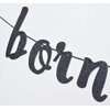 Born to Rock Glitter Banner for Rock Birthday Party Decorations (Black)