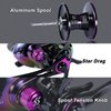 Sougayilang Baitcasting Reels - Colorful Fishing Reel, High Speed Baitcaster with 9+1 Ball Bearings, Gear Ratio 8.0:1, Magnetic Brake System Power Handle Casting Reels -Left Handed-Colorful