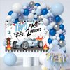 Two Fast Birthday Backdrop for Boys Two Fast 2 Curious Racing 2nd Birthday birthday Banner Backdrop 2nd Bday Racing Themed Car Birthday Decoration Party Supplies