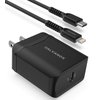 Galvanox iPhone Charger with Wall Plug (Apple MFi Certified) Fast Charging USB C to Lightning Cable with 18W Adapter for 2020 iPhone SE/11/12/13 Pro Max (Black)
