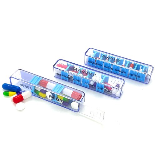 e-Pill Compact Travel Pill Organizer, and Medicine Pill Box - Worlds First Adjustable Pillbox