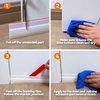 Holikme 2 Door Draft Stopper Under Door Draft Blocker Insulator Door Sweep Weather Stripping Noise Stopper Strong Adhesive White