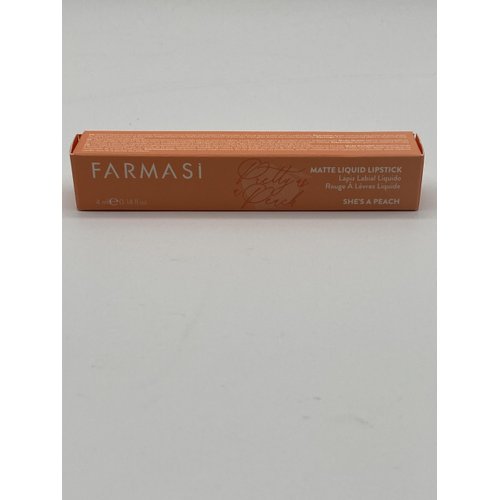 FARMASi Liquid Matte Lipstick She's a Peach, 4ml/0.14flOz - Long-Lasting, Highly Pigmented, and Comfortable Wear - Smooth Application and Vibrant Color
