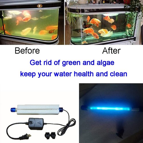 JackSuper 7W Aquarium Water Green Clean Lamp Algae Bloom Clear Waterproof Light for Fish Tank Pond Pump Sump