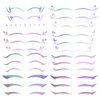 GOMAKERER 8 Pcs Eye Shadow Stickers, 8 Styles Purple Gradient Eyeliner Stickers Holographic Face Stickers Laser Eye Tattoo Stickers for Music Festivals Nightclubs Halloween Carnivals Birthday Party