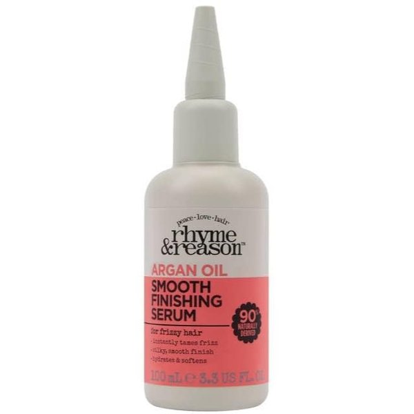 R R RR Rhyme and Reason Smooth Finishing Hair Serum. 3.3 Fl Oz. Blended with 100% Natural Cold-Pressed Argan Oil. Smooth, Silky, & Hydrating. (1 Pack)