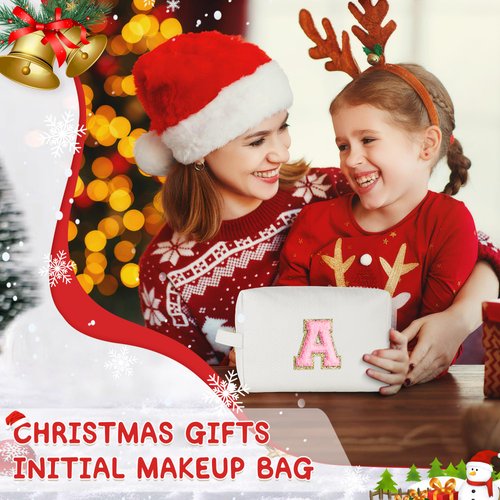 YOOLIFE Christmas Gifts for Girls Teen-Travel Makeup Bag Cosmetic Bag, Stocking Stuffers for Girls Teen Daughter Sister Skincare Makeup Bag Personalized Teen Girlfriend Gifts Birthday Gifts White B