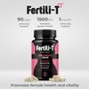 Fertili-t Female (90 Caps) Natural Fertility Support, Hormonal Balance & Prenatal Vitamins for Women, Conception Support, Natural Fertility Supplement with Aguaje & Red Maca (30-Day Supply) (1)
