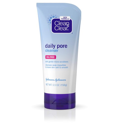 Clean & Clear Daily Pore Face Cleanser, Oil-Free Acne Face Wash for Normal, Oily & Combination Skin, 5.5 oz