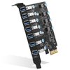 PCI-E to USB 3.0 7-Port(7X USB-A) Expansion Card,PCI Express USB Add in Card, Internal USB3 Hub Converter for Desktop PC Host Card Support Windows 10/8/7/XP and MAC OS 10.8.2 Above