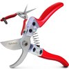 HyleJhJy Pruning Shears with Stainless SK5 Steel Blades+Straight Tip Gardening Shears Garden Shears Garden Clippers Florist Scissors Hand Pruners Garden Tools Gardening Tools Set,Red