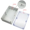 LeMotech ABS Plastic Junction Box Dustproof Waterproof IP65 Electrical Enclosure Box Universal Project Enclosure Grey with PC Transparent Clear Cover 9 x 5.9 x 3.4 inch(230 x 150 x 87 mm)