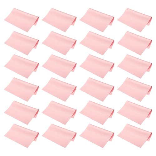 PATIKIL Eyeglass Microfiber Cleaning Cloth 7"x6", 24 Pack Glasses Cleaning Cloth Soft Suede Wipe Screen Cloth for Camera Lens Eyeglasses Screens in Individual Vinyl Pouch, Pink