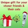 PAW:20 | Bud Jr. The Weed Nug and Jay Jr. The Joint Cat Toy Bundle | Funny Cat Toys | Cool Catnip Toys | Fun Novelty Gift | Play and Funny Photos | (2 Items)