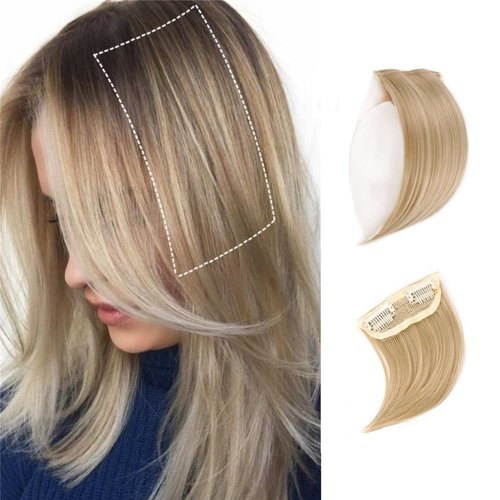 2 PCS Thick Hairpieces Clip in Hair Extensions Synthetic Invisible Seamless Hair Pads Adding Extr...