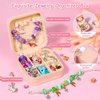 Thrilez 177Pcs Jewelry Making Kit, Charm Bracelet Making Kit, DIY Arts and Crafts Gifts with Jewelry Organizer Box for Birthday, Christmas, Necklace Making Set