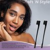 Soft 'N Style Double Sided Edge Control Hair Brush Comb Combo Pack 2 Pieces (black)