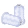 Simthread Embroidery Thread 5500 Yards White 001, 2 Huge Spools 40wt Polyester for Brother, Babylock, Janome, Singer, Pfaff, Husqvarna, Bernina Machine