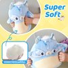 FunBase Sugar Glider Stuffed Plushies Flying Squirrel Plush Pillow Stuffed Animal Super Soft Cozy Cuddle Toy, 12" Blue