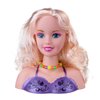 KonHaovF Kids Doll Head for Hair Styling and Make Up for Little Girls,Head Styling Doll with Hair Makeup Practice, Hair Styling Doll Makeup Toys for Kids with Hair Dryer, Accessories (Purple)