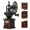 Manual Coffee Grinder, IMAVO Wooden Coffee Bean Grinder Manual Coffee Grinder Roller, Antique Coffee Mill with Cast Iron Hand Crank for Making Mesh Coffee, Decoration, Best Gift