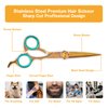 Dermax Proffesional Hair Cutting Scissors-Sharp Razor Edge Blade Hair Shears – Stainless Steel Hair Scissors Barber Scissors Professional For Men, Women & Babies, Rose Gold