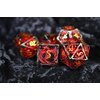Metal DND Dice Set D&D Dungeons and Dragons Dice Set Gifts Hollow Polyhedral 7CPS Role Playing Dice Set with Gift Metal Box Suitable for D&D Table Games Cards Pathfinder(Dragon_Black Red Plus Gold)