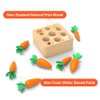 Montessori Toys for 1 Year Old, Wooden Toys Developmental Shape Sorting & Matching Puzzle Carrots Harvest Game, Birthday Gifts for Toddlers Babies Boys and Girls 6-12 Months Christmas