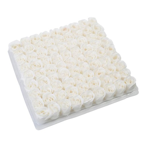 81Pcs/Set Handmade Bath Soap Shower Rose Flower Floral Petals in Box, Mini Gifts for Women, Mom, Girlfriends, Teen Girls, Perfect for Anniversary, Birthday, Wedding Decor, Favors, Prizes