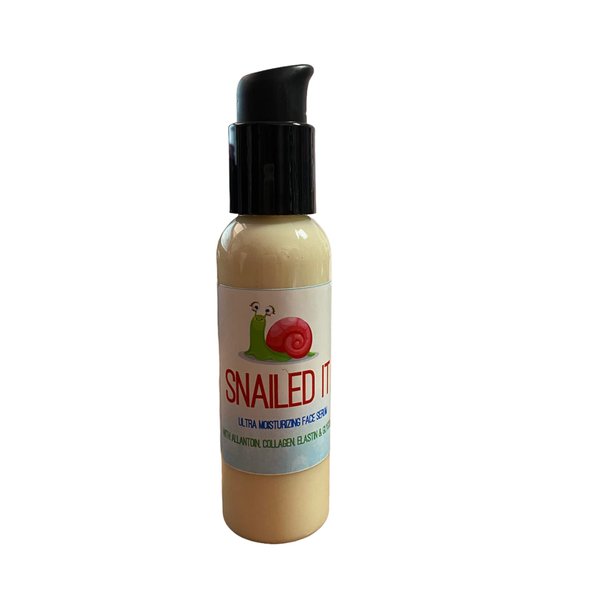 Diva Stuff Snailed It! Moisturizing Facial Serum With Glycolic Acid, Collagen, Blue Algae and Vitamin C, 2 Oz