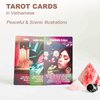 Lingpa 53 Vietnamese Wisdom Cards for Beginners Readers Deck Set with Guide Book, Premium Art Paper, OM Sanskrit Fortune Telling, Answers of Work, Love, Family
