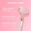 Kate Eve Elite Brazilian Rose Quartz Face Roller & Gua Sha Set - Certified, Ultra-Premium Quartz for Revitalizing Facial Therapy, Skin Lifting, Wrinkle Reduction - A Must-Have Elevate Your Skincare