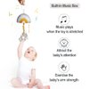 Blublu Park Baby Hanging Rattle Toys, Baby Lullaby Pull Musical, Soft Plush Early Development Stroller Car Toys with Squeaker for Infant (Rabbit)