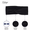 Motique Accessories Black Solid Twist Turband Headwrap Hair Band for Women